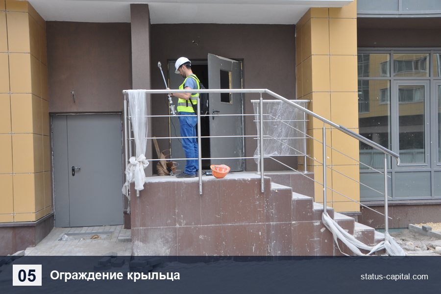 Испытание ограждения крыльца на прочность