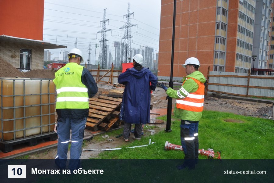 Монтаж пожарного гидранта на объекте новой застройки